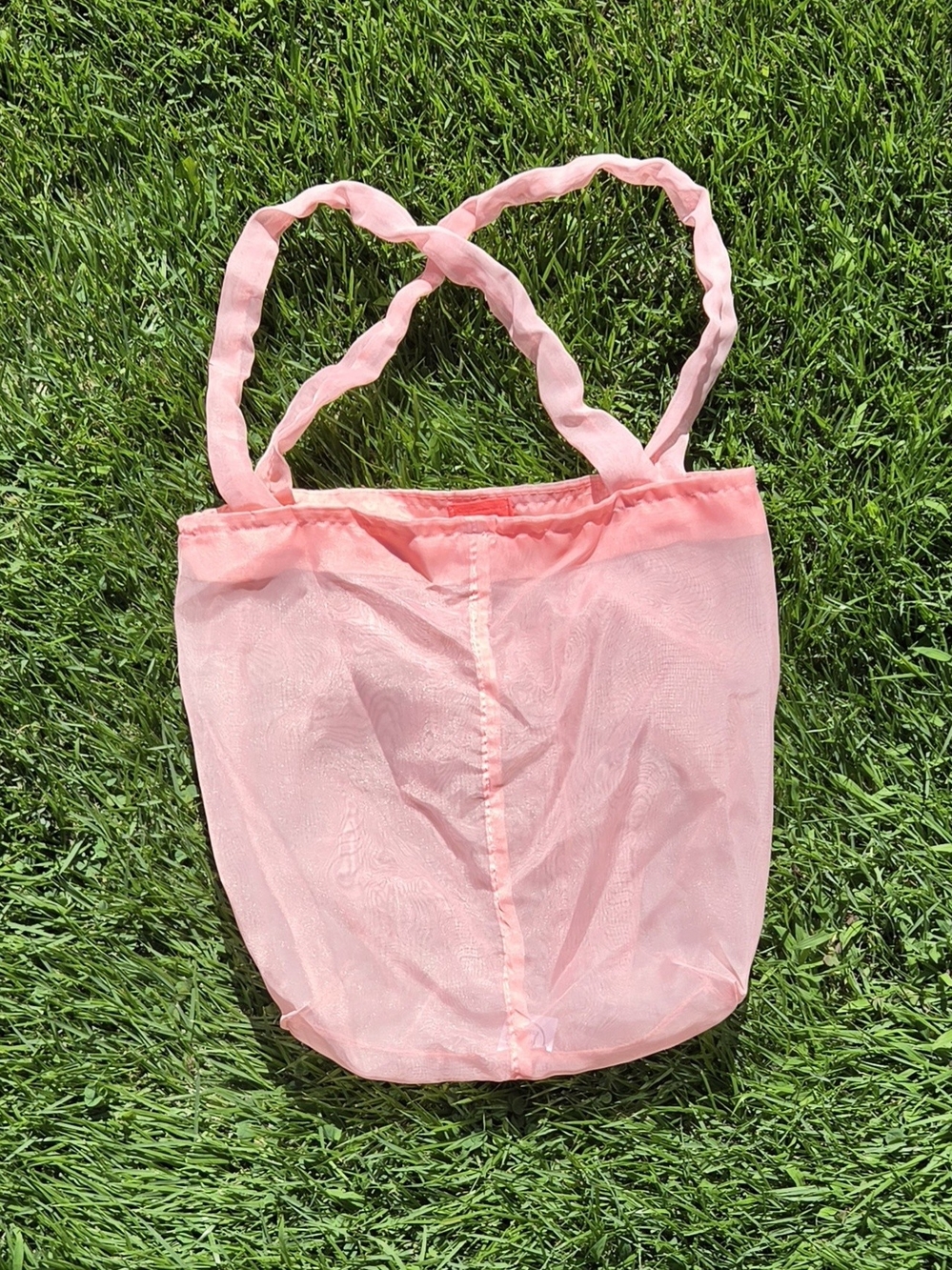 Pink Sheer Tote Bag - Lightweight Women's Beach Bag